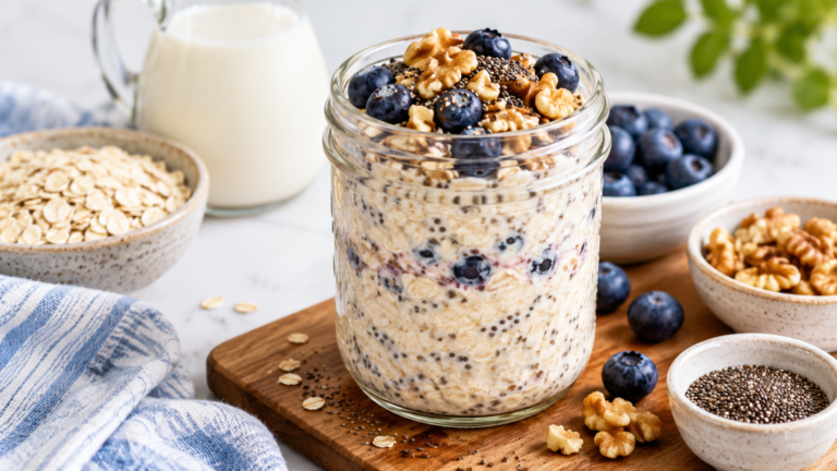 Chia Walnut Overnight Oats Recipe: A Nutritious Breakfast for Healthy Aging